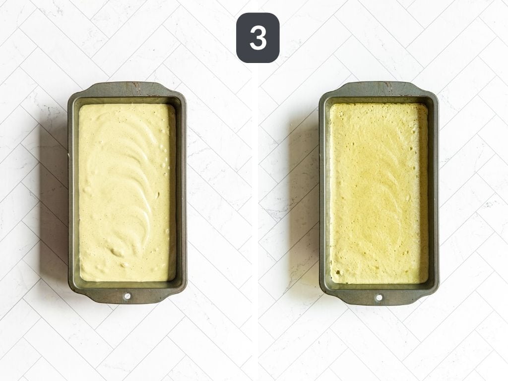 Vegan Pistachio Ice Cream Step 3 - freeze until solid.