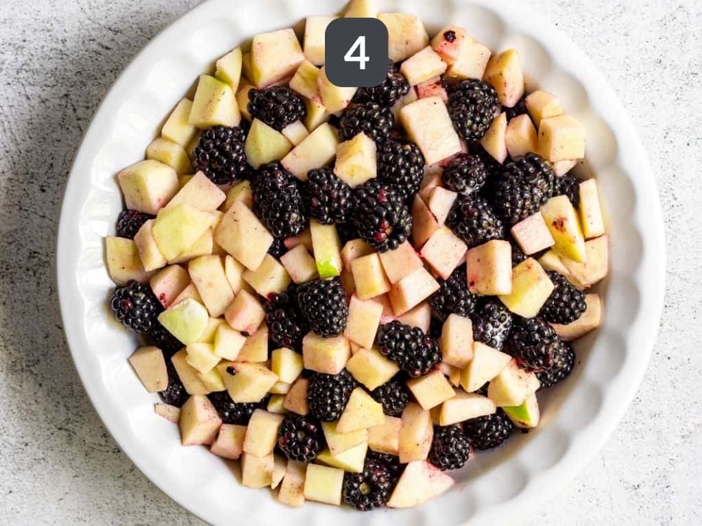 Apple and Blackberry Crumble Step 4