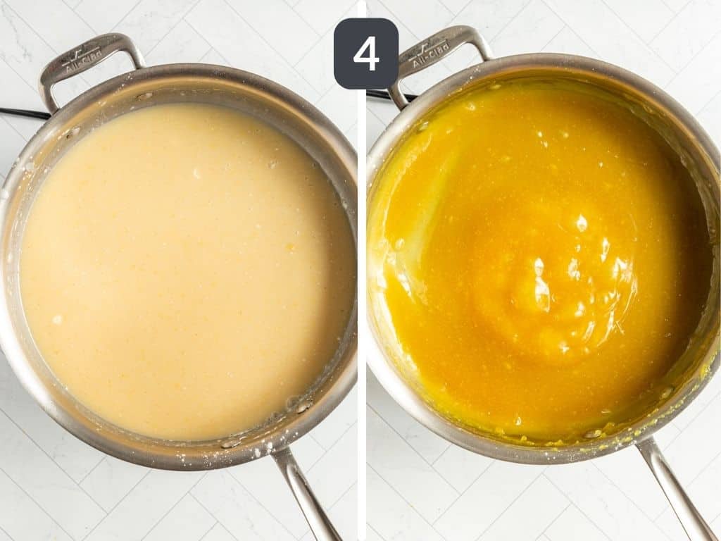 Plant-Based Lemon Bars Step 4 - make the curd.