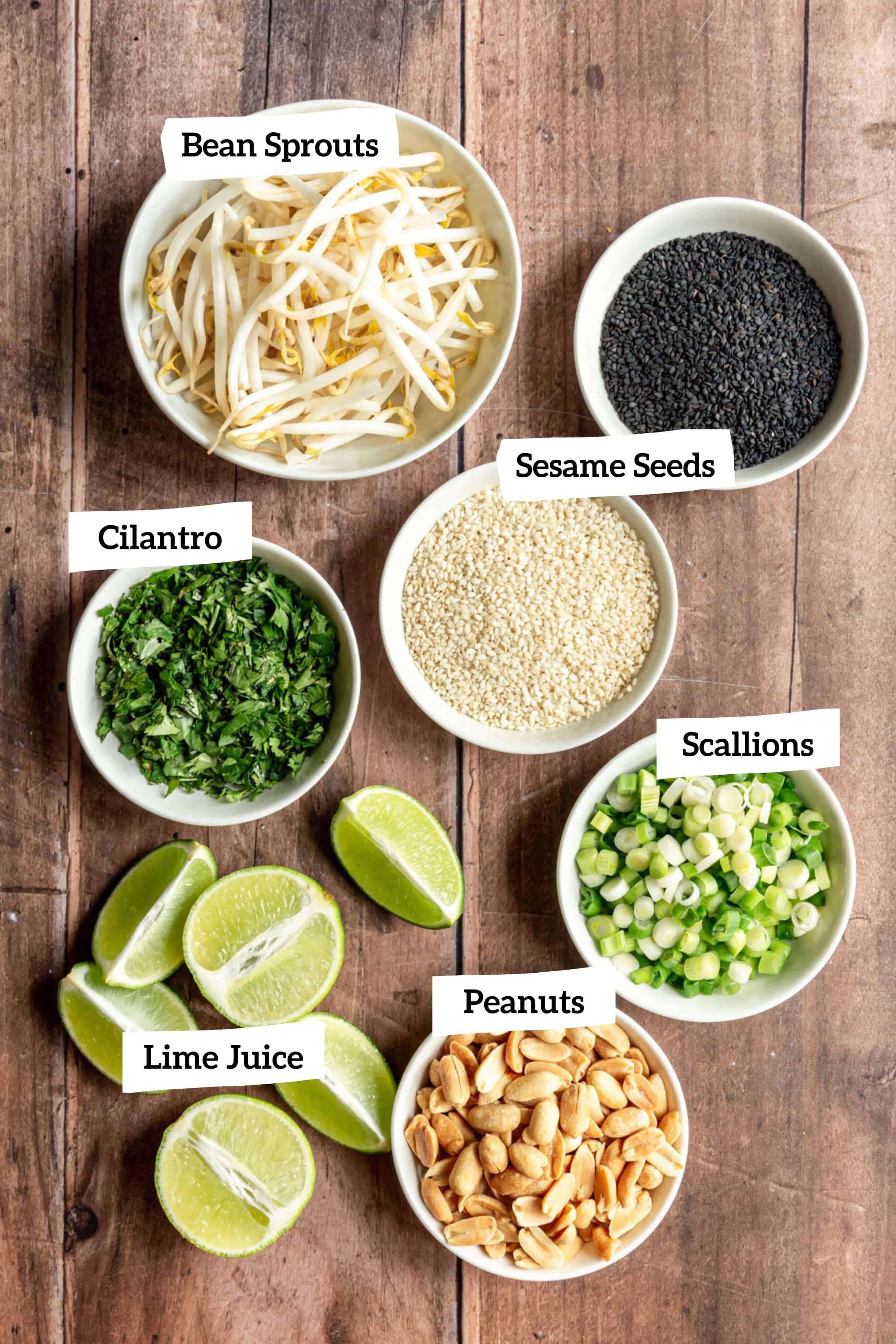 Topping ingredients.