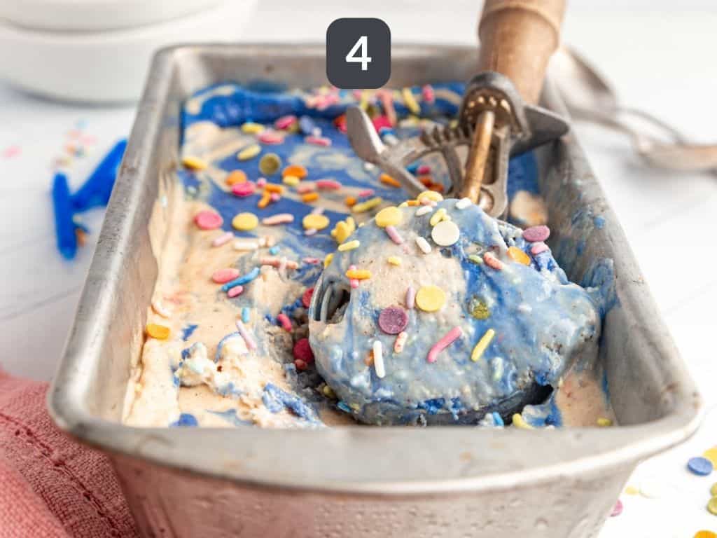 Vegan Birthday Cake Batter Ice Cream Step 4 - let thaw slightly before serving.