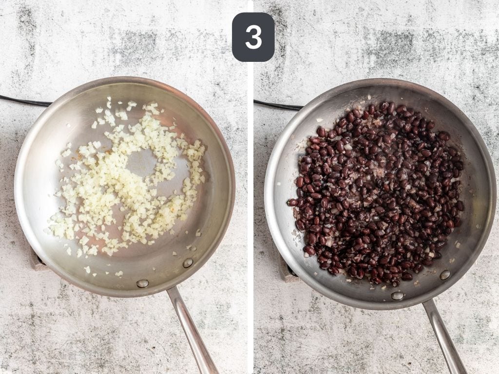 Vegan Fajita Bowls step 3 beans