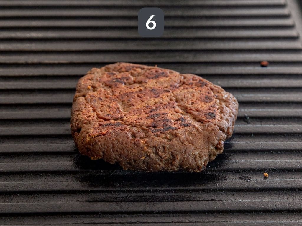 Vegan High Protein Seitan Burgers Step 6 - grill.