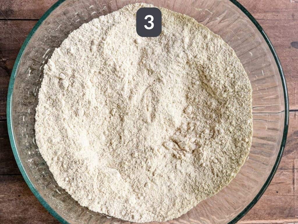 Vegan Strawberry Shortcakes Step 3 - mix the dry ingredients.