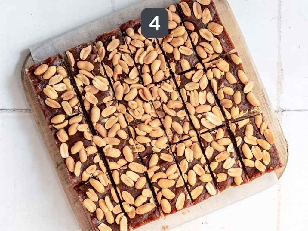 Healthy Vegan Snickers Bars Step 4