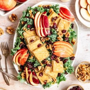 A platter of kale harvest salad.