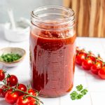 A jar of oil free marinara.