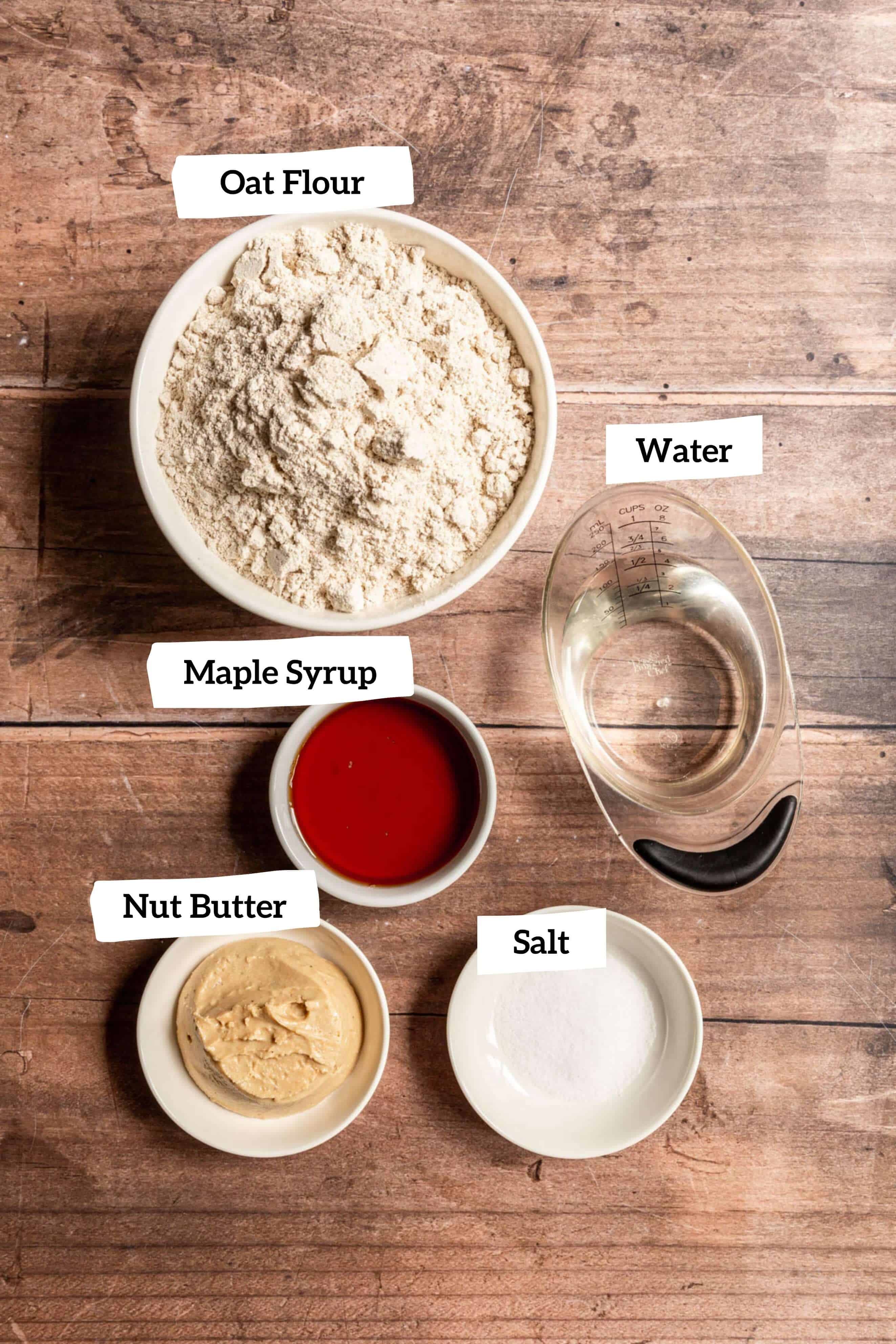 Blackberry pie crust ingredients.