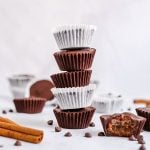 A stack of pumpkin spice caramel cups.