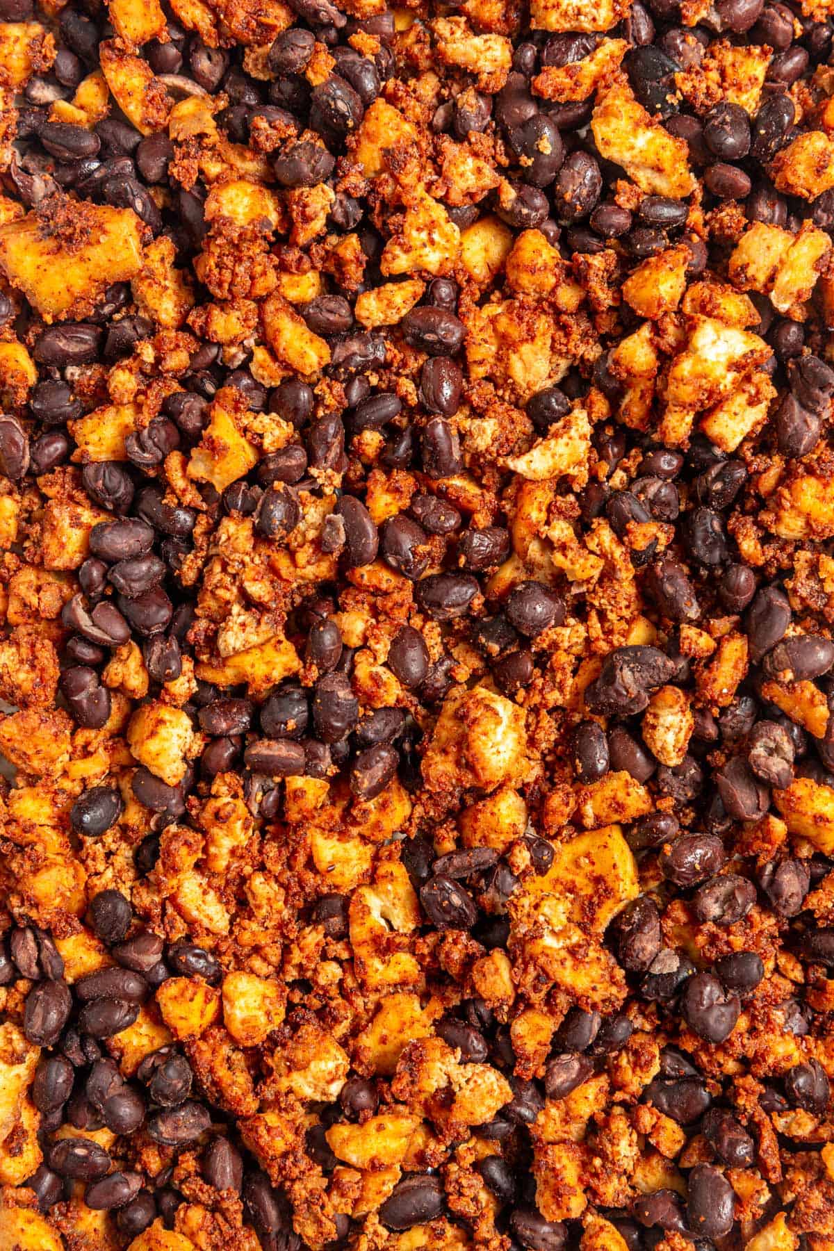 A close up of the crumble taco texture.