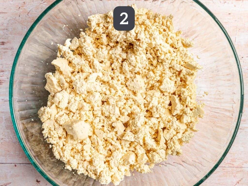 Tofu crumble and black bean tacos step 2 - crumble the tofu.