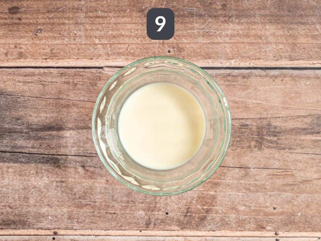 Vegan Apple Galette Step 9 - make the egg wash.