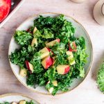 A bowl of kale apple slaw.