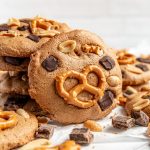 A stack of kitchen sink cookies.