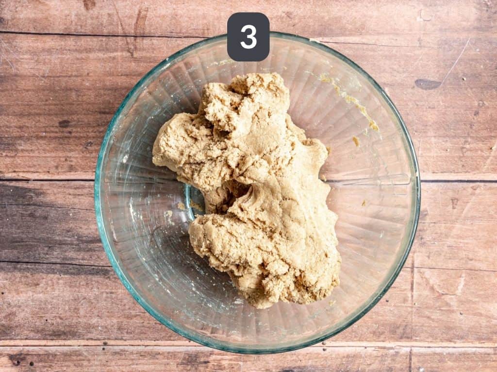 WFPB Pie crust step 3 - mix.