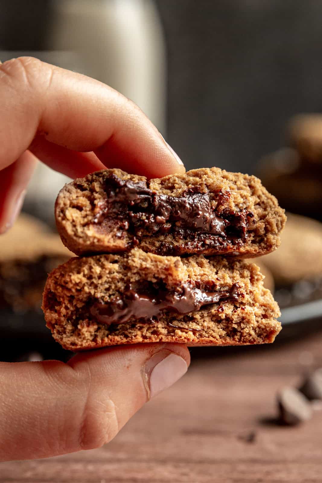 Vegan Chocolate Filled Cookies