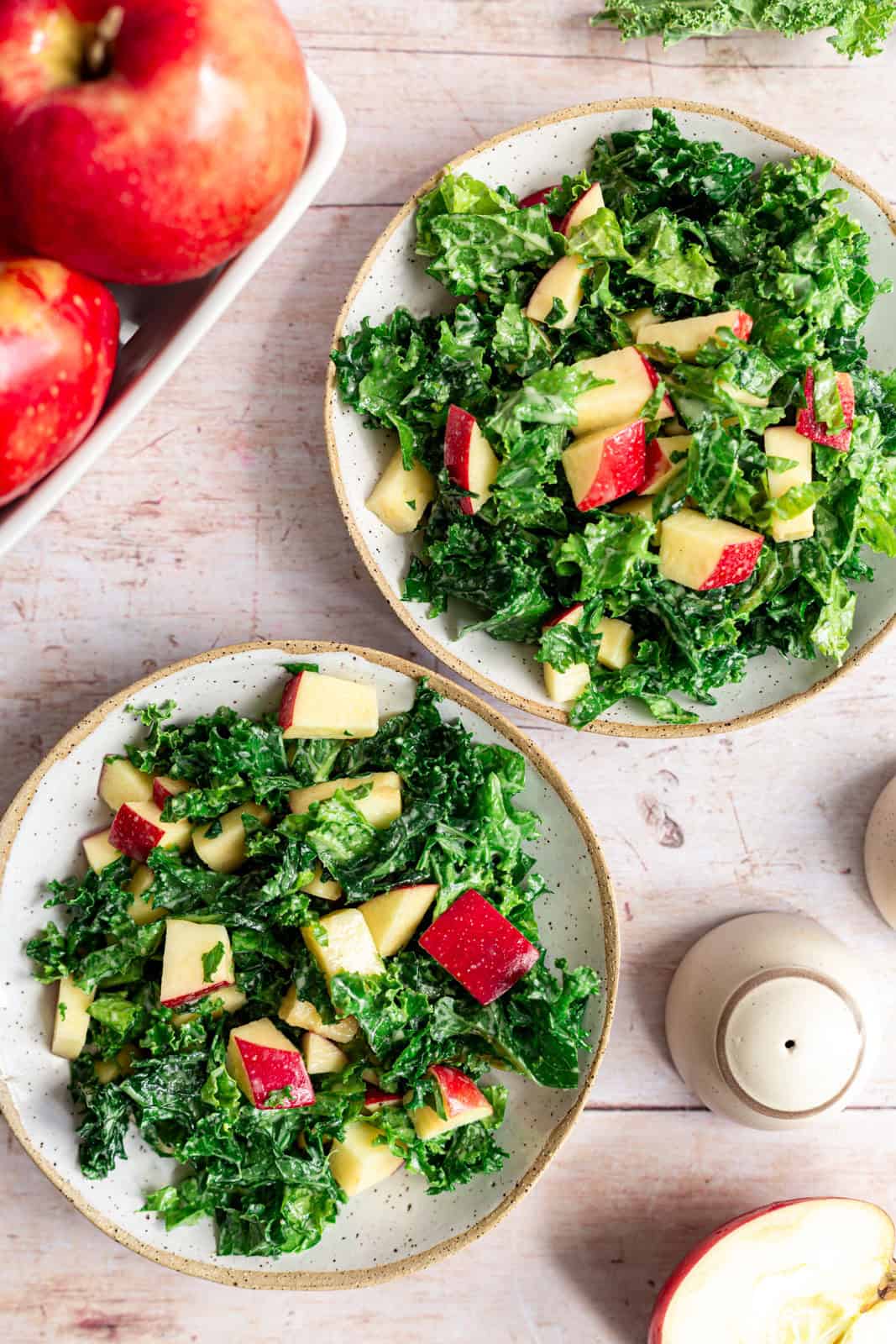 Vegan Kale Apple Slaw