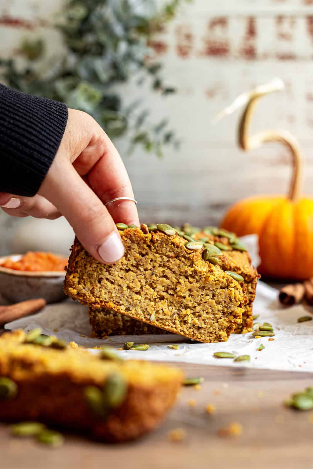 Vegan Pumpkin Banana Bread
