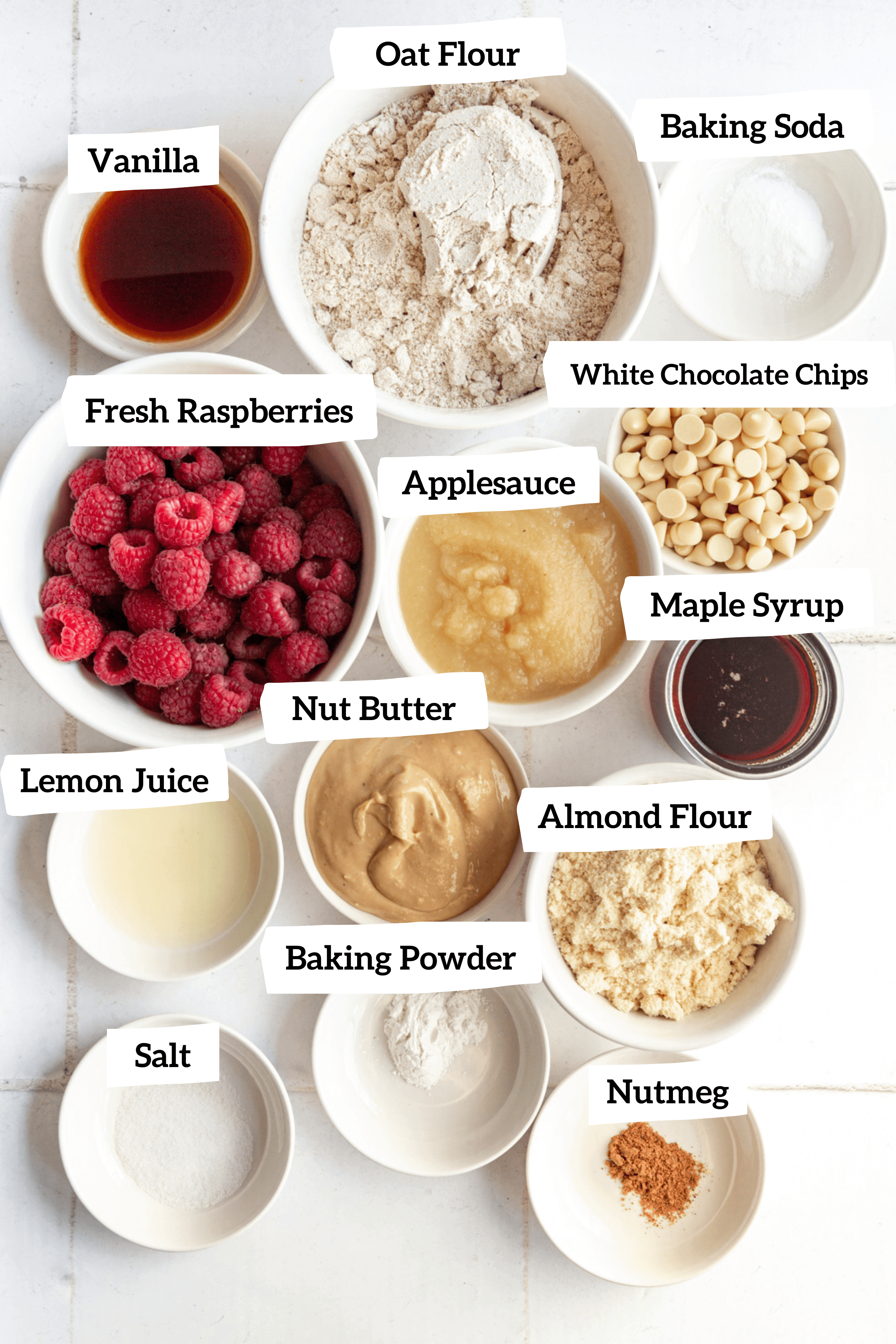 Vegan Raspberry Muffins Ingredients