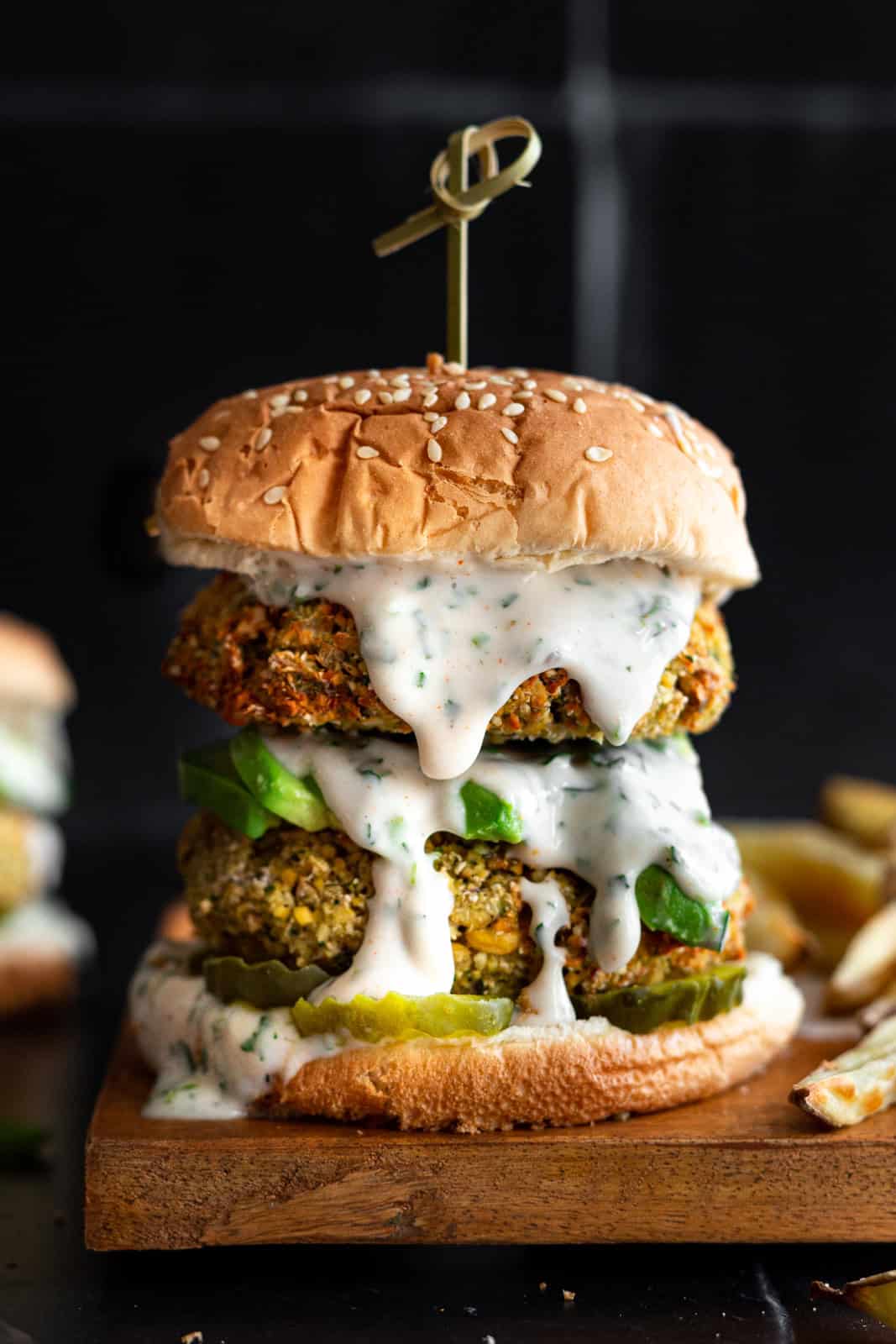 Air Fryer Green Goddess Burgers