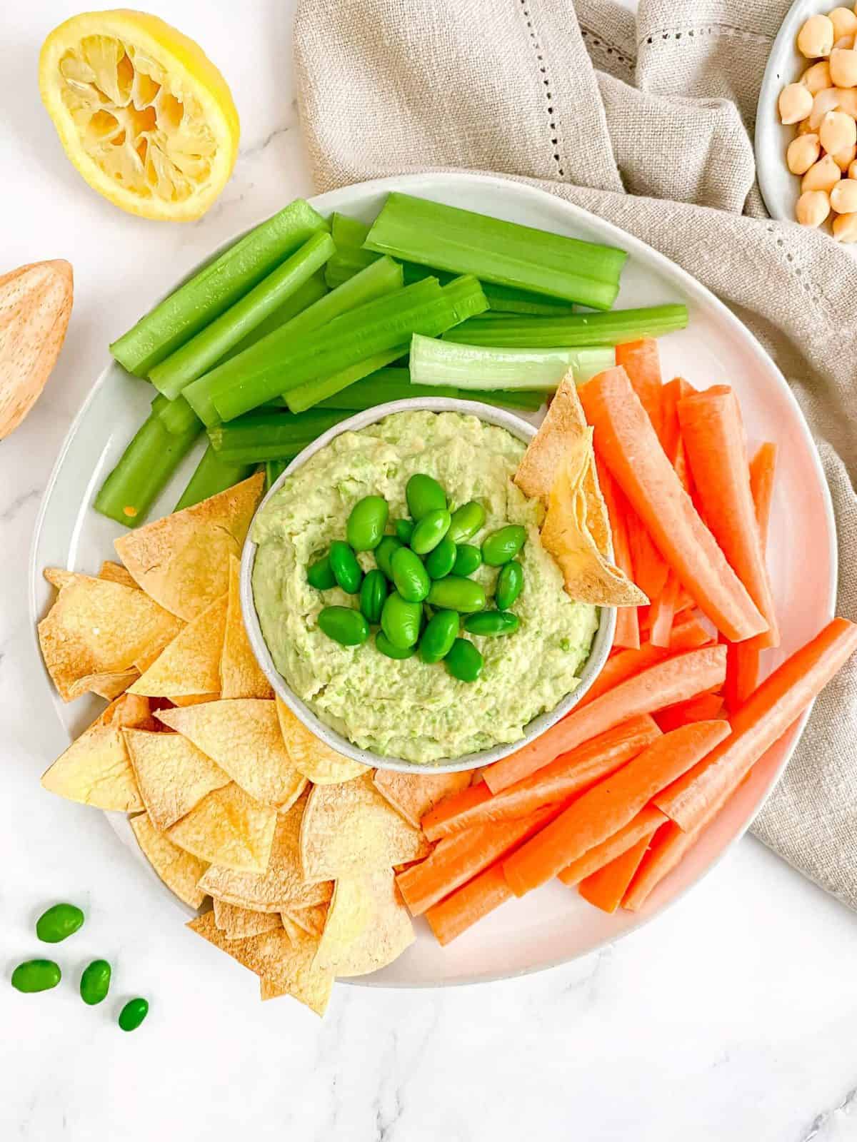 Oil-Free Edamame Hummus