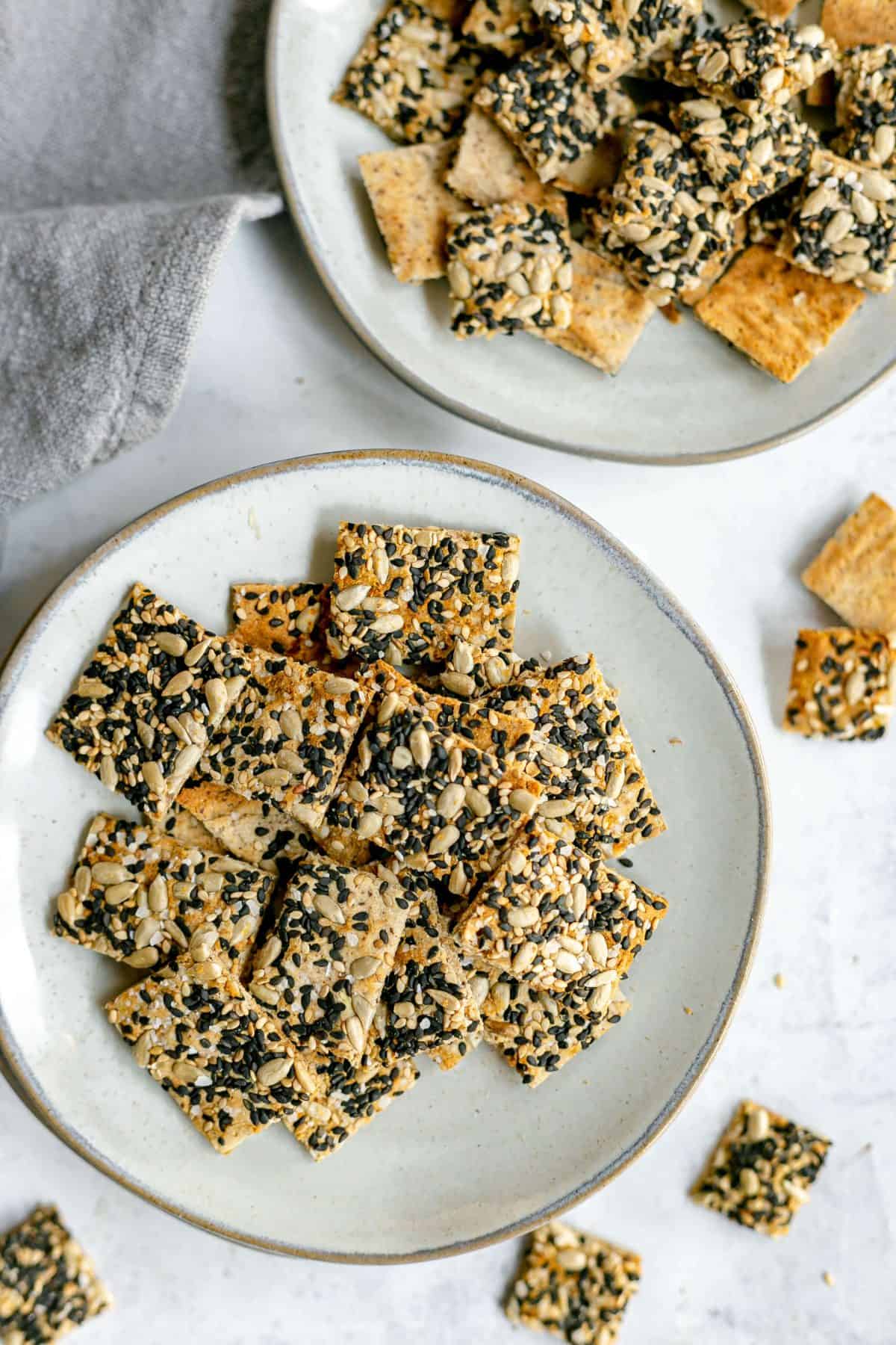 Plant-Based Gluten-Free Sourdough Discard Crackers