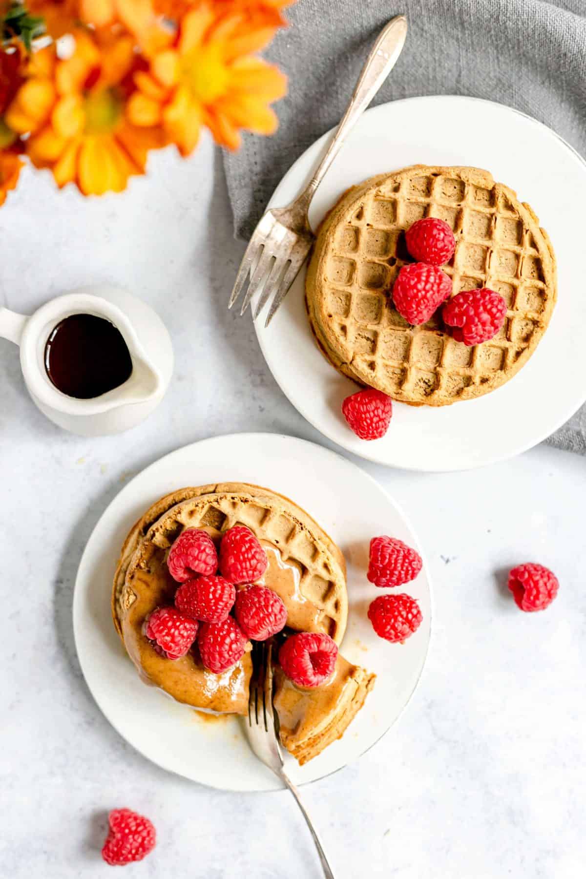 Plant-Based Honey Butter with waffles