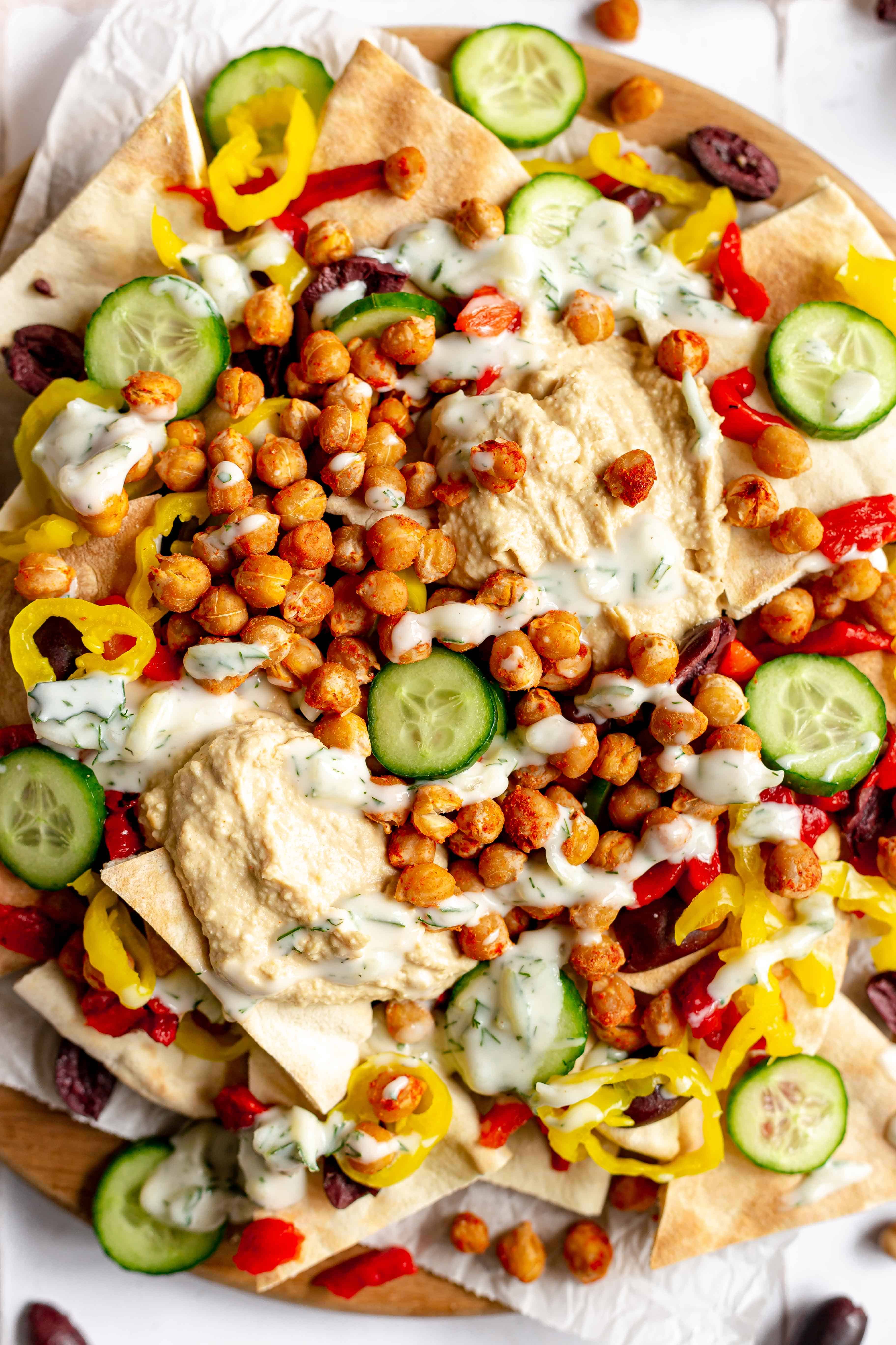 Plant-Based Mediterranean Nachos