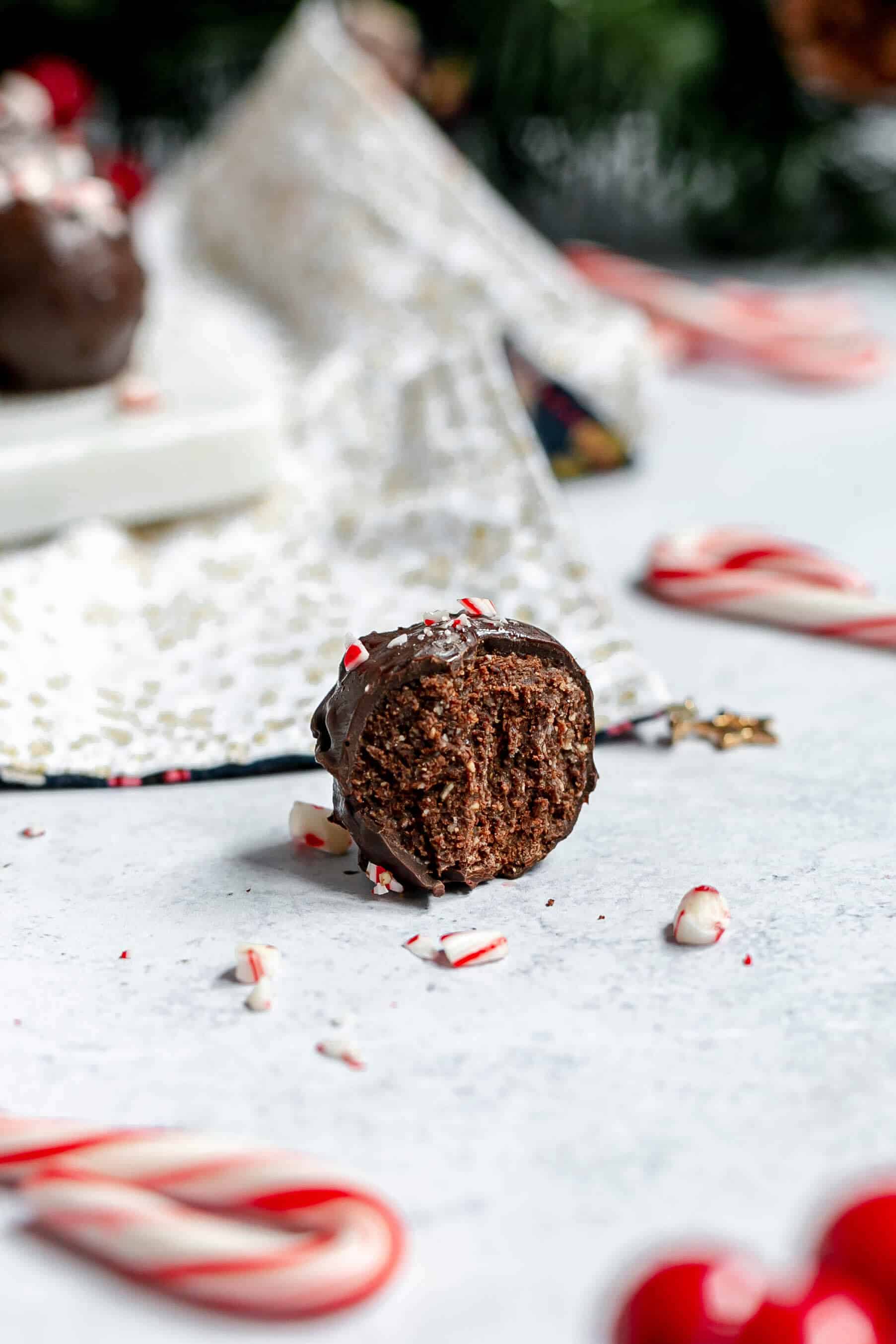 Plant-Based Peppermint Chocolate Truffles