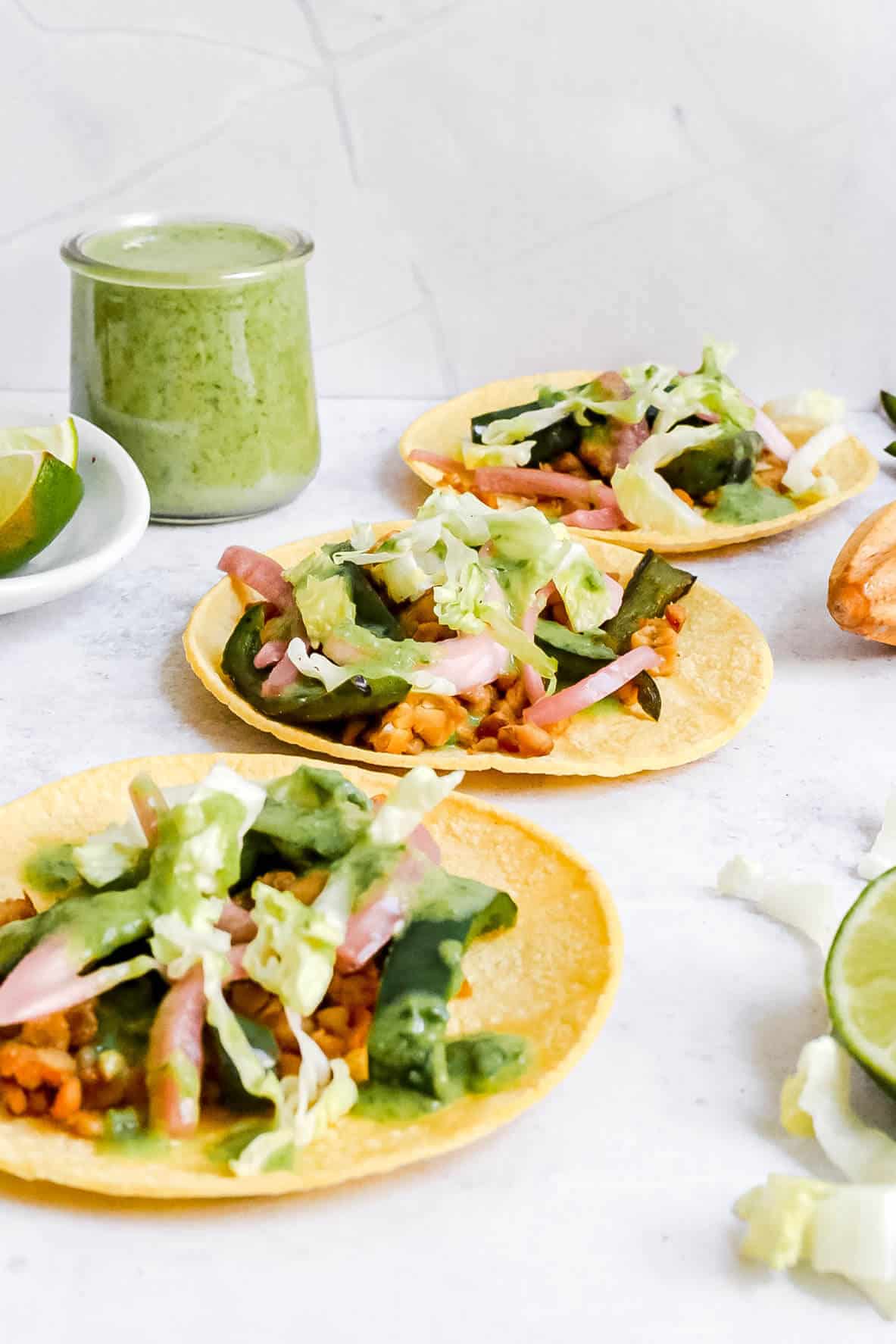 Plant-Based Poblano Tostados
