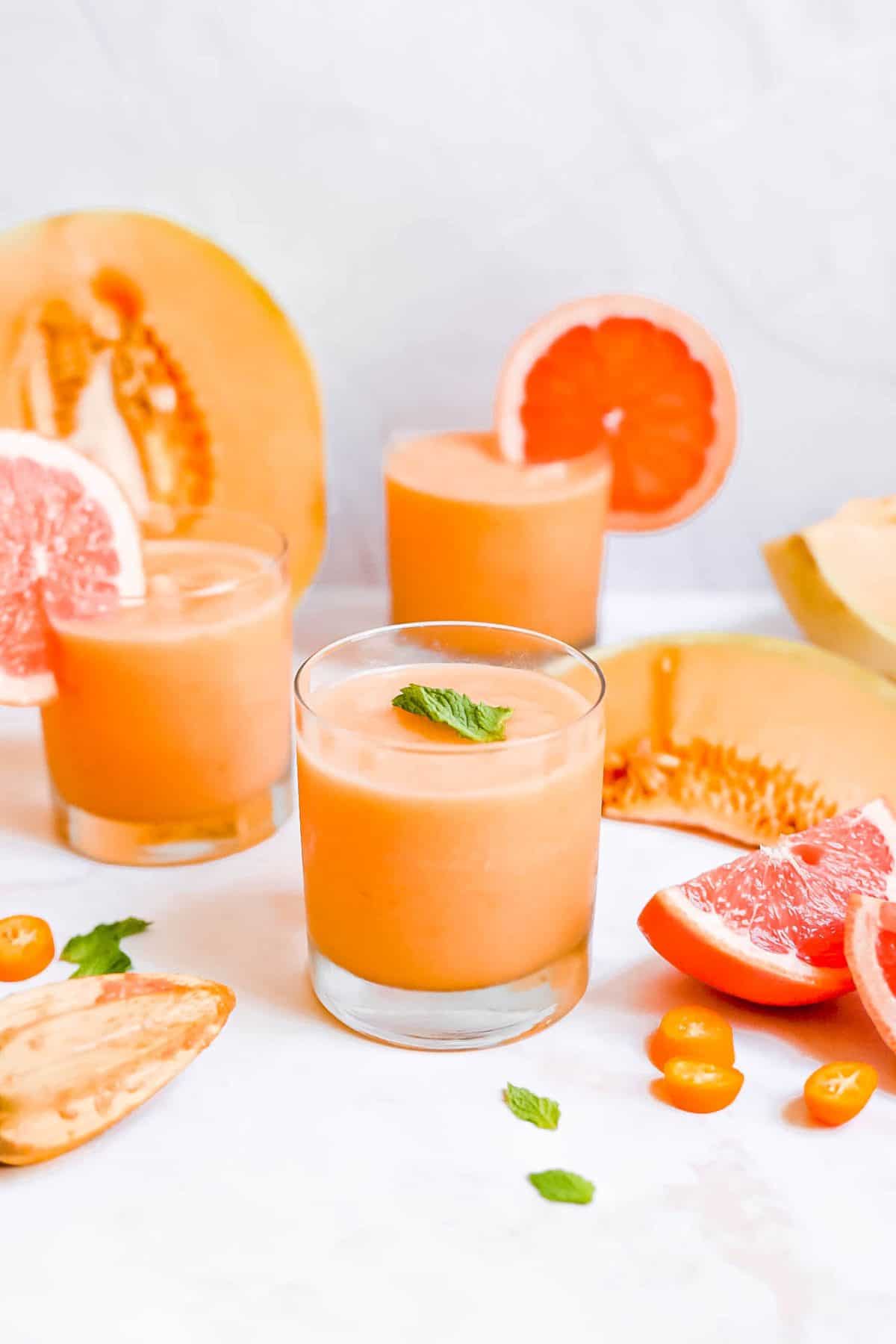 Sugar-Free Frozen Cantaloupe Cocktails