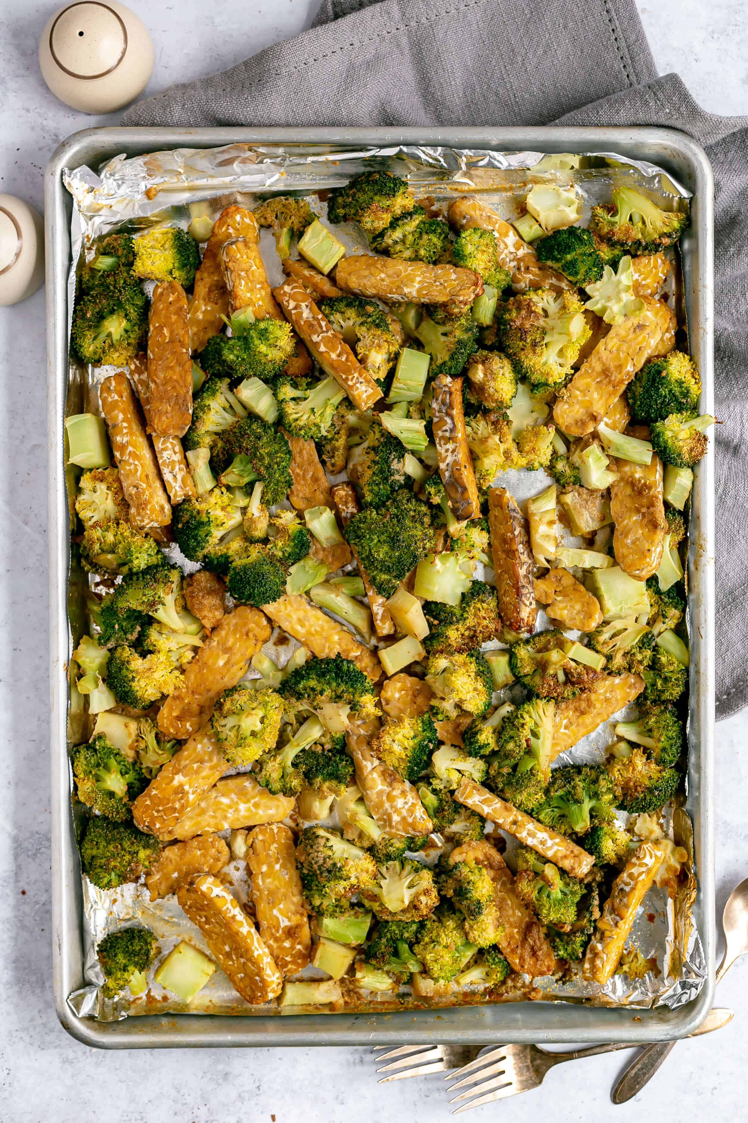 Vegan Beef and Broccoli Sheet Pan Dinner