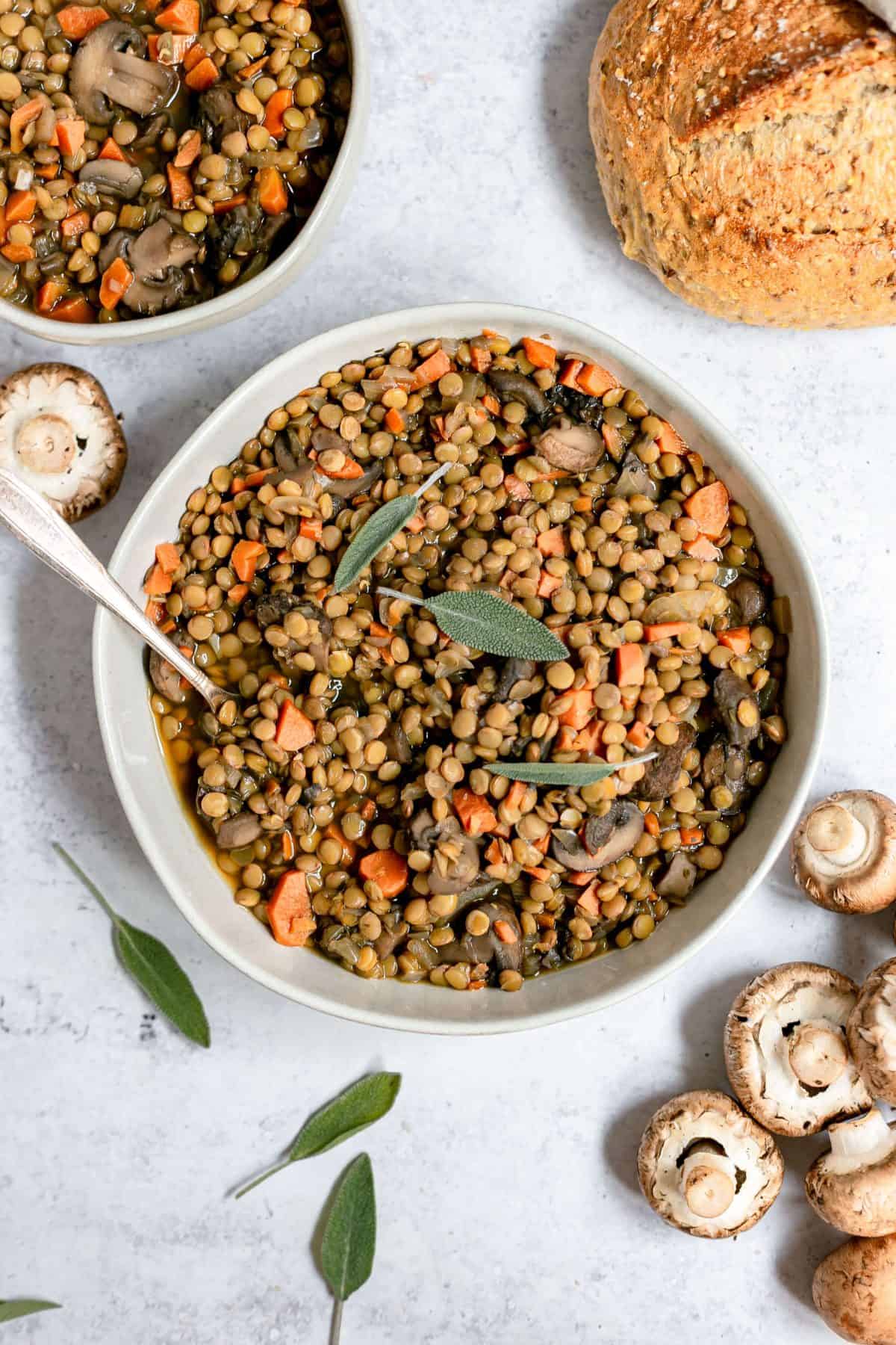 Vegan Mushroom Lentil Stew