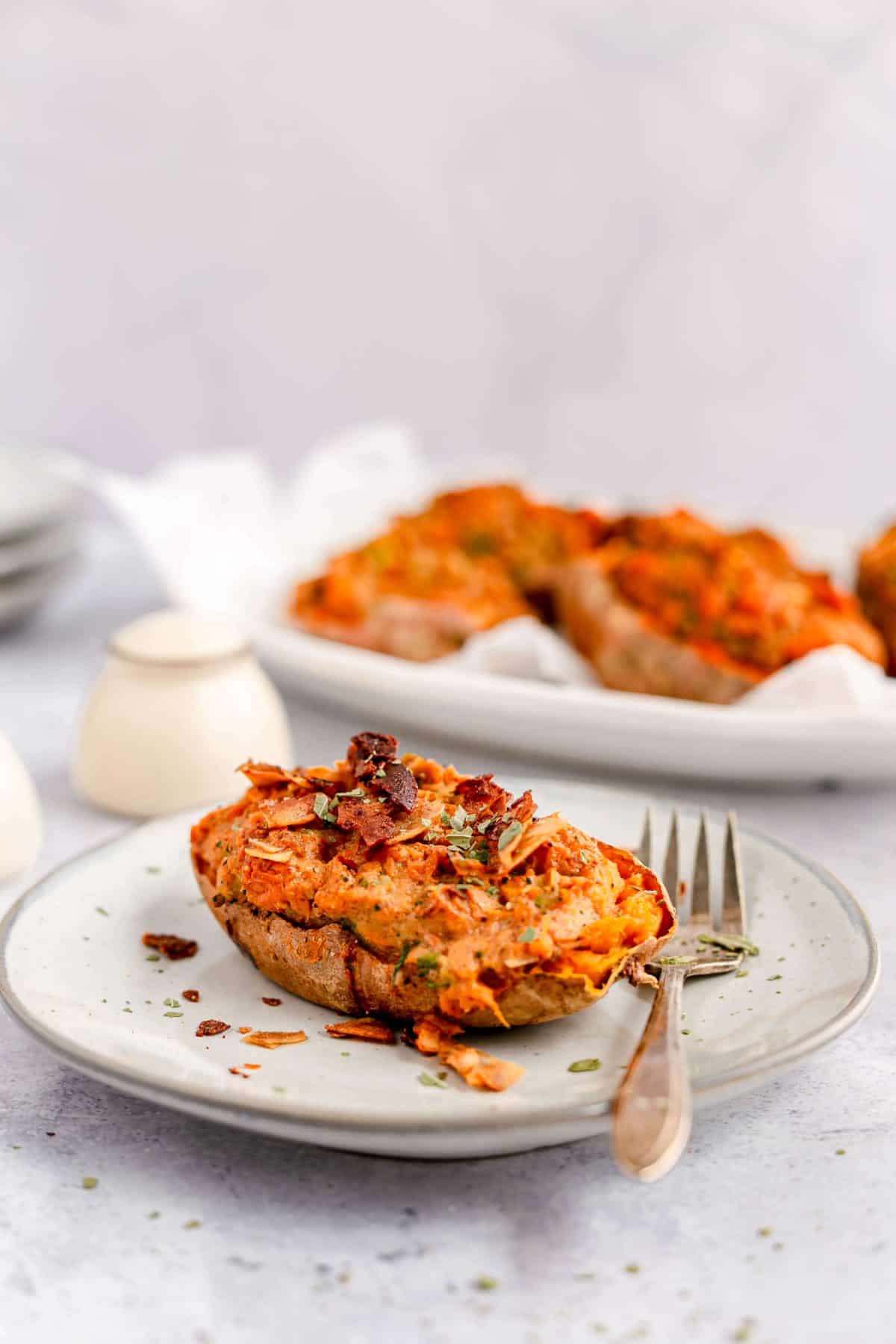 Vegan Twice Baked Sweet Potatoes (Gluten-Free)