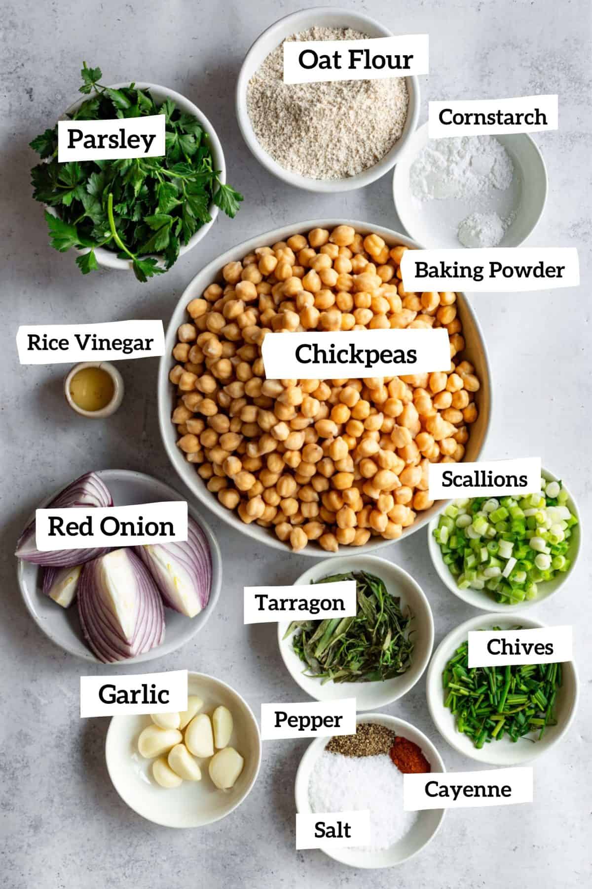 Air Fryer Green Goddess Burgers Ingredients