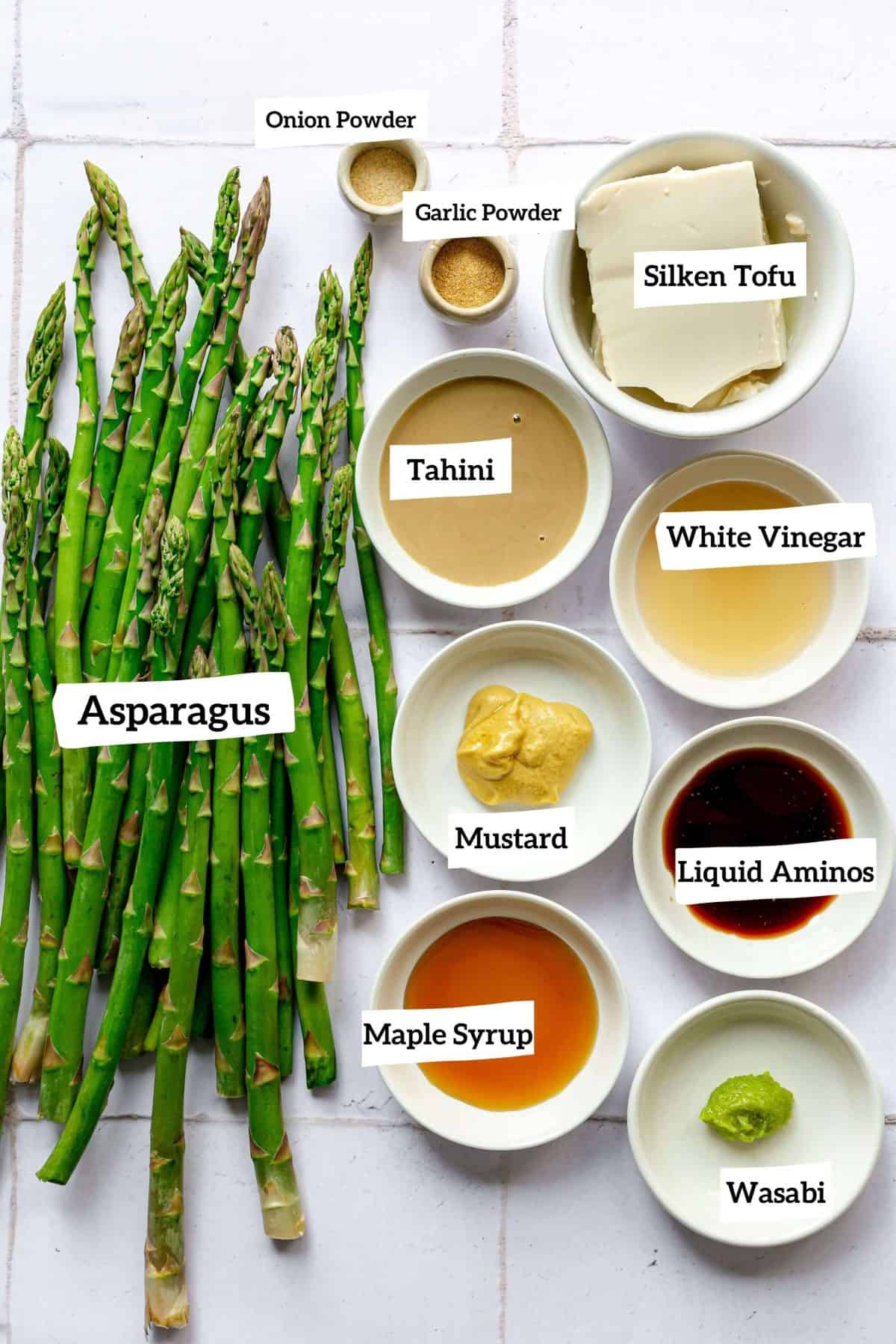 Asparagus with Vegan Wasabi Mayo Ingredients