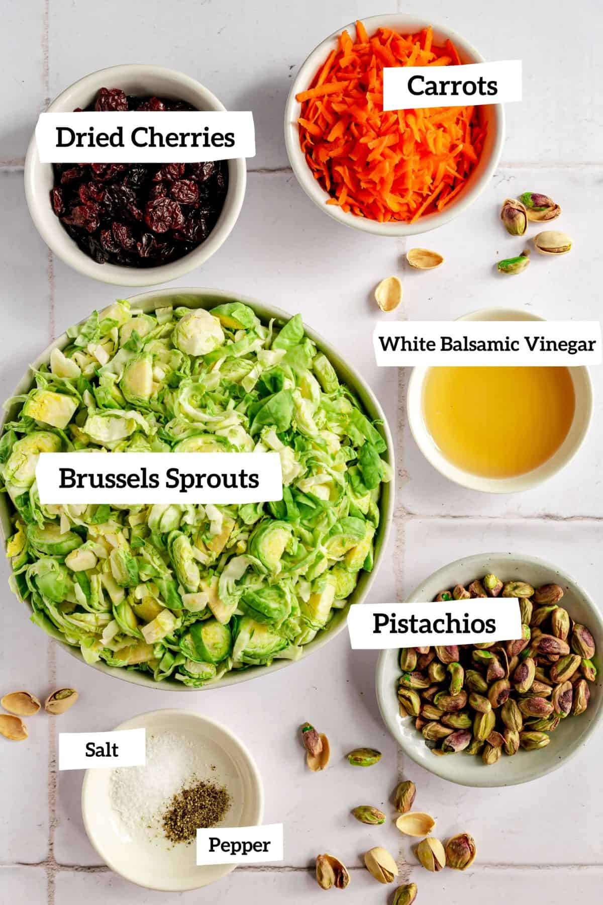 Easy Plant-Based Brussels Sprouts Slaw Ingredients