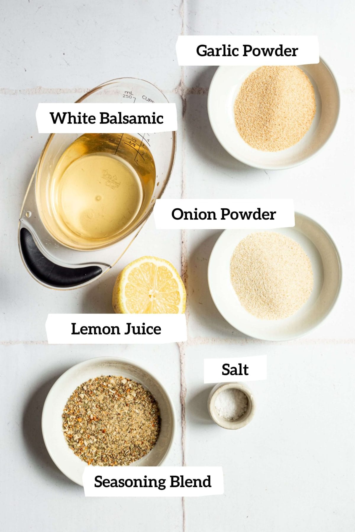 Homemade Oil-Free Italian Dressing Ingredients