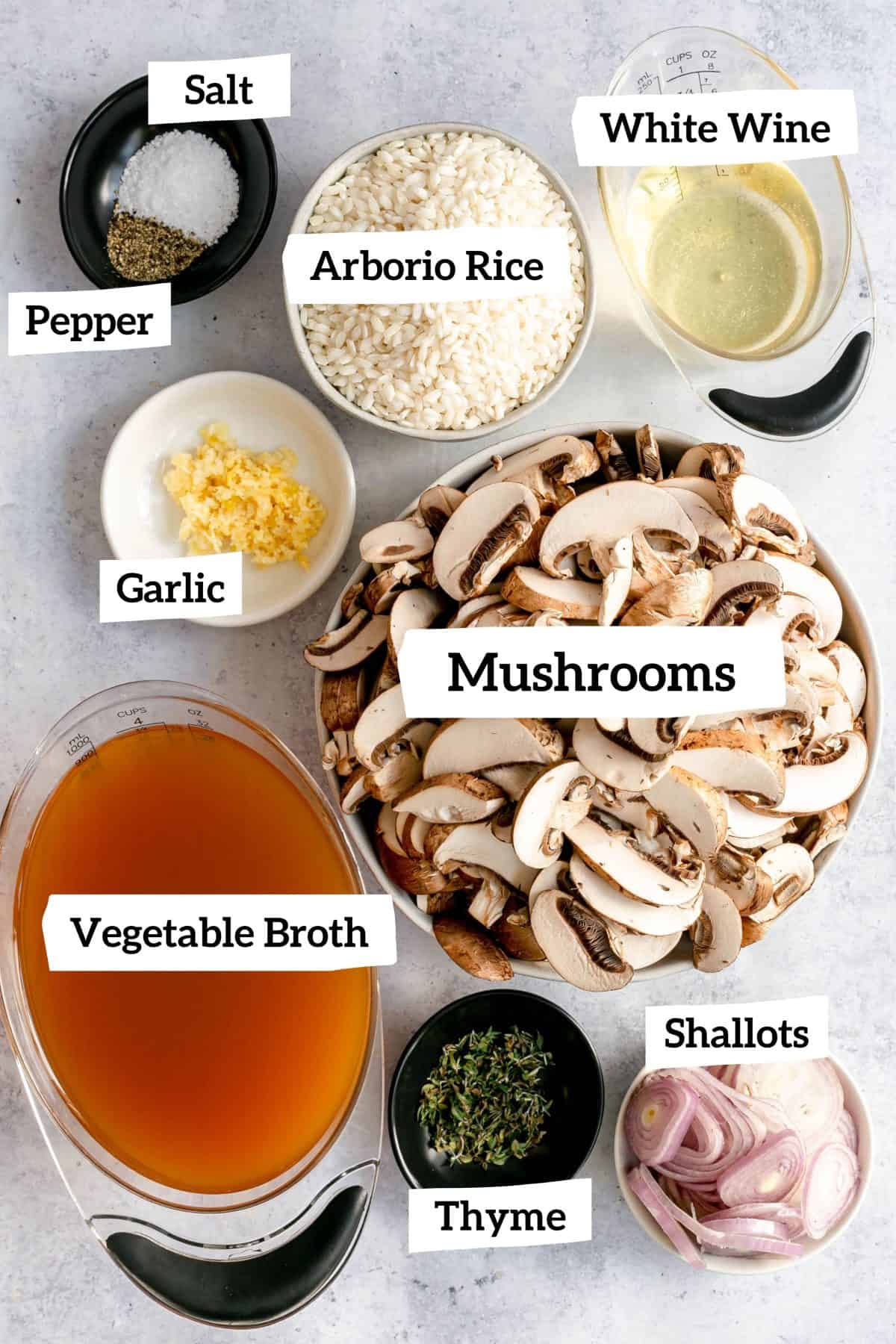 Vegan Risotto Ingredients