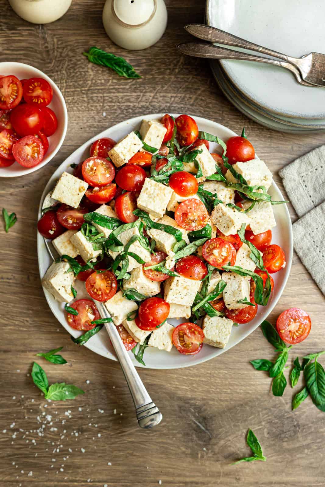 Oil-Free Vegan Caprese Salad
