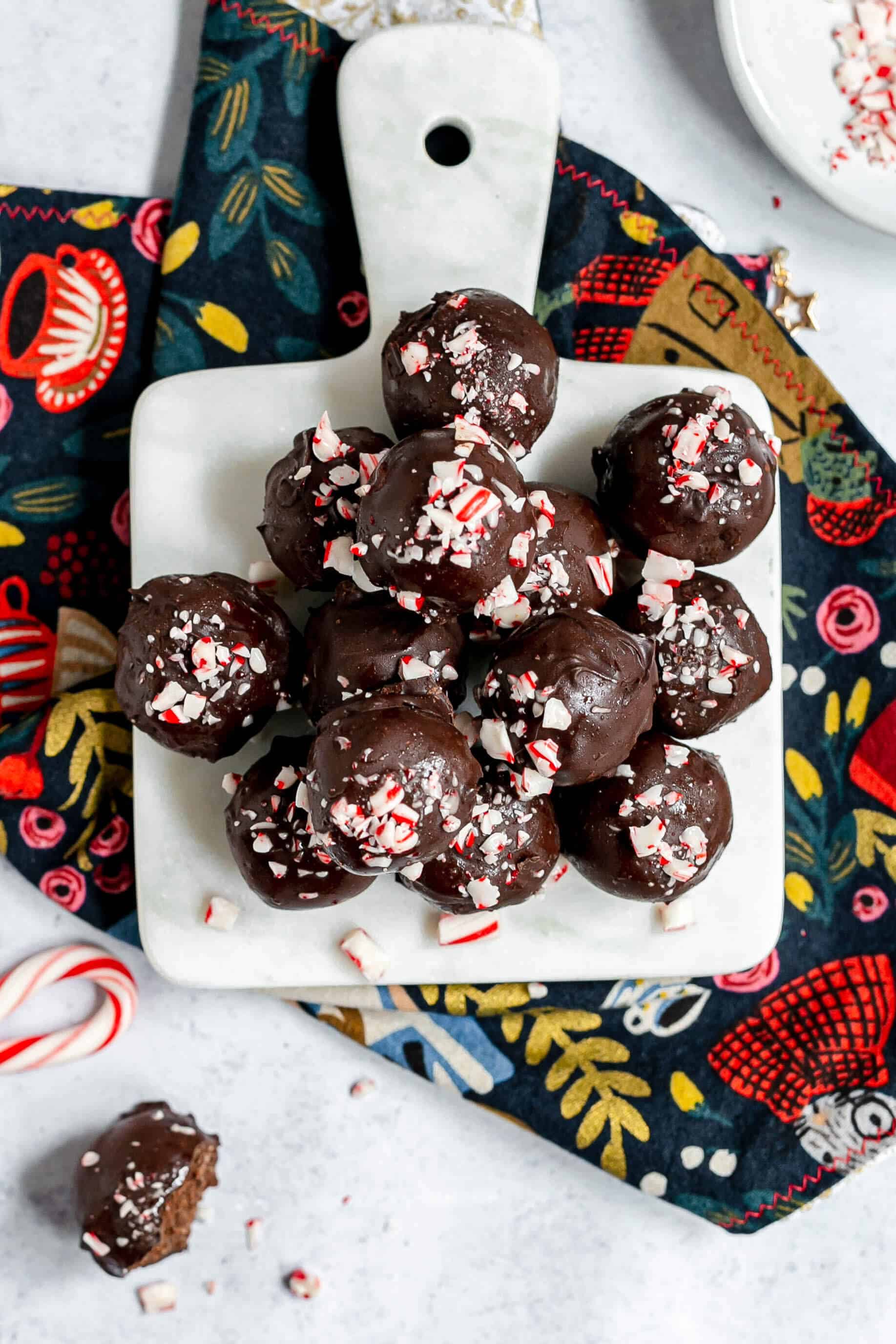 Plant-Based Peppermint Chocolate Truffles