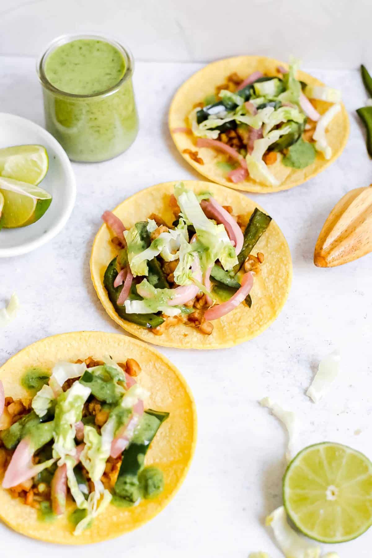 Plant-Based Poblano Tostados