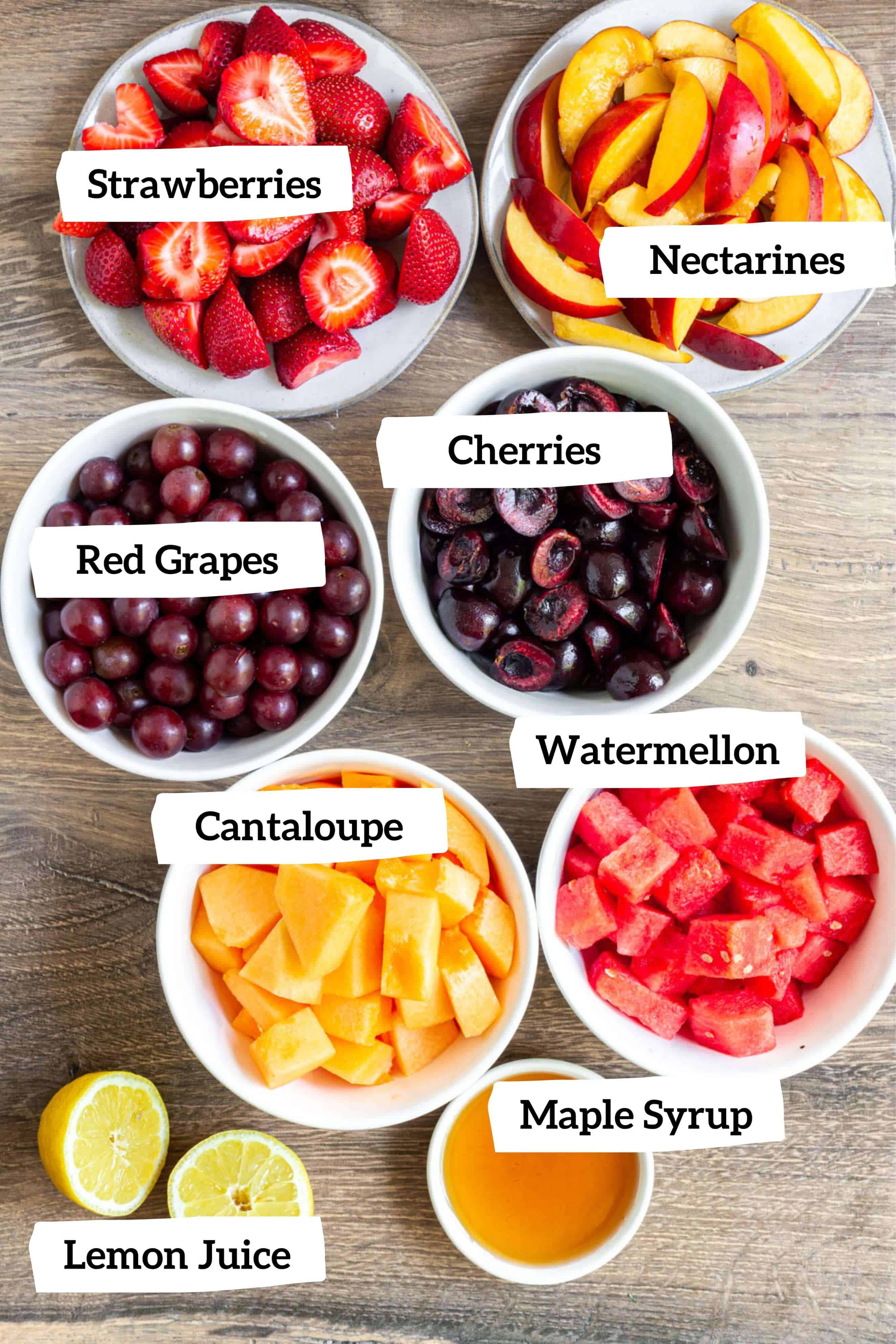 Red Fruit Salad Ingredients