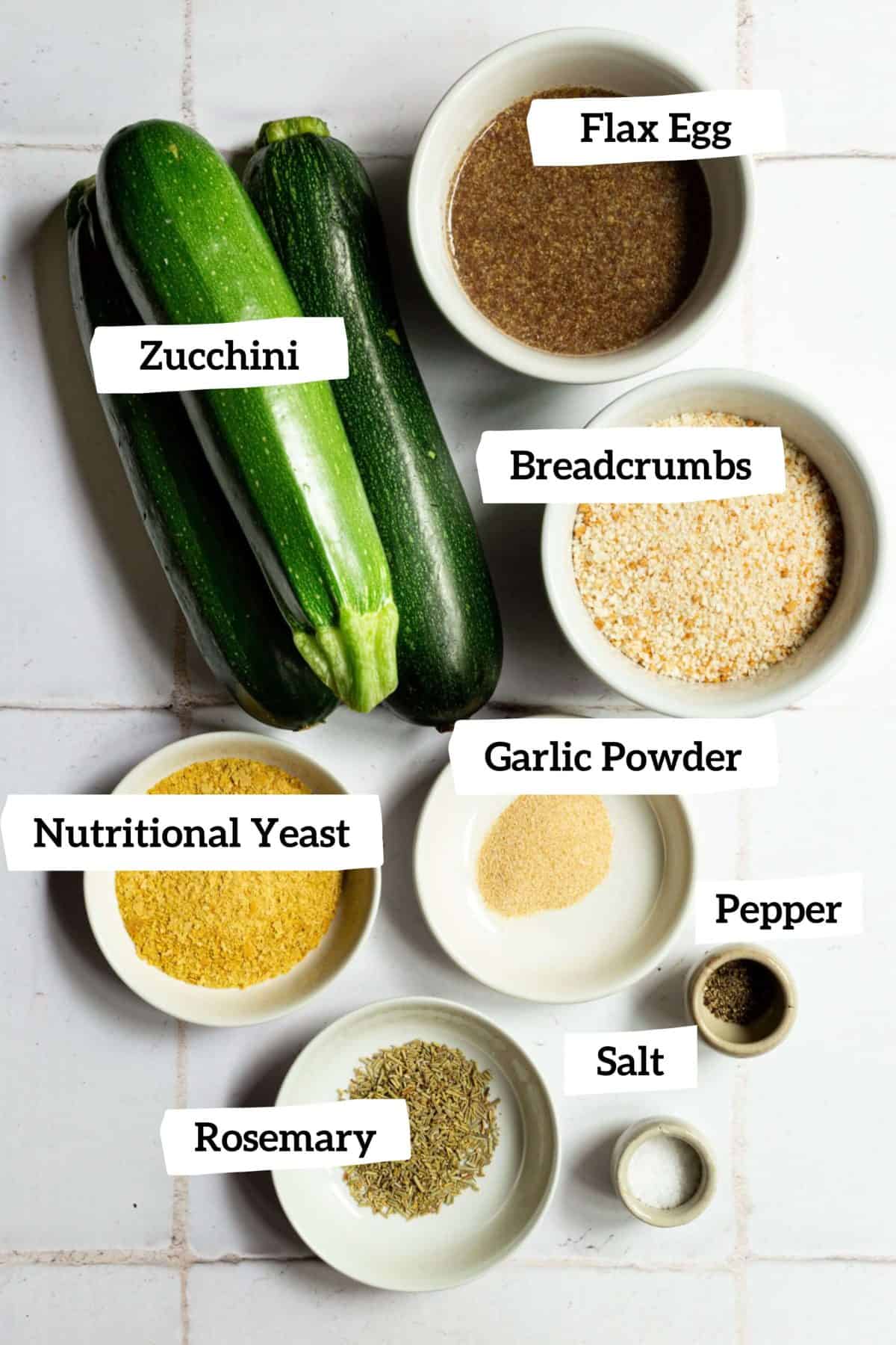 Vegan Air Fryer Zucchini Fries Ingredients