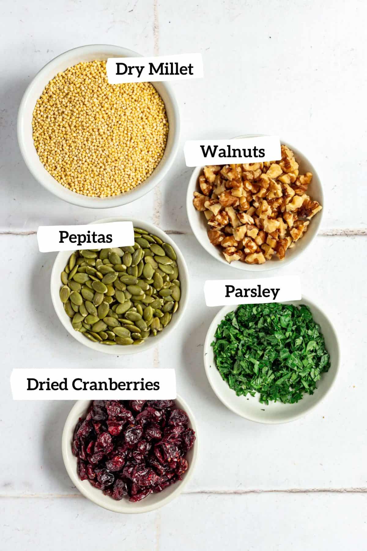 Millet Salad Ingredients