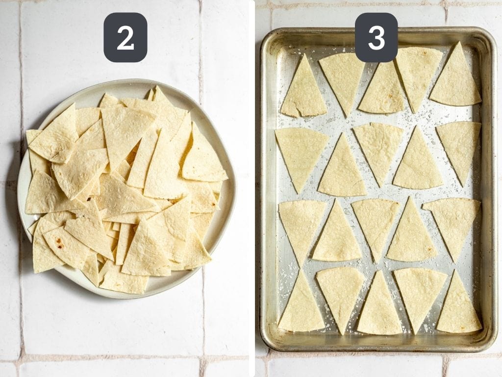 Oil-Free Tortilla Chips Steps 2 & 3