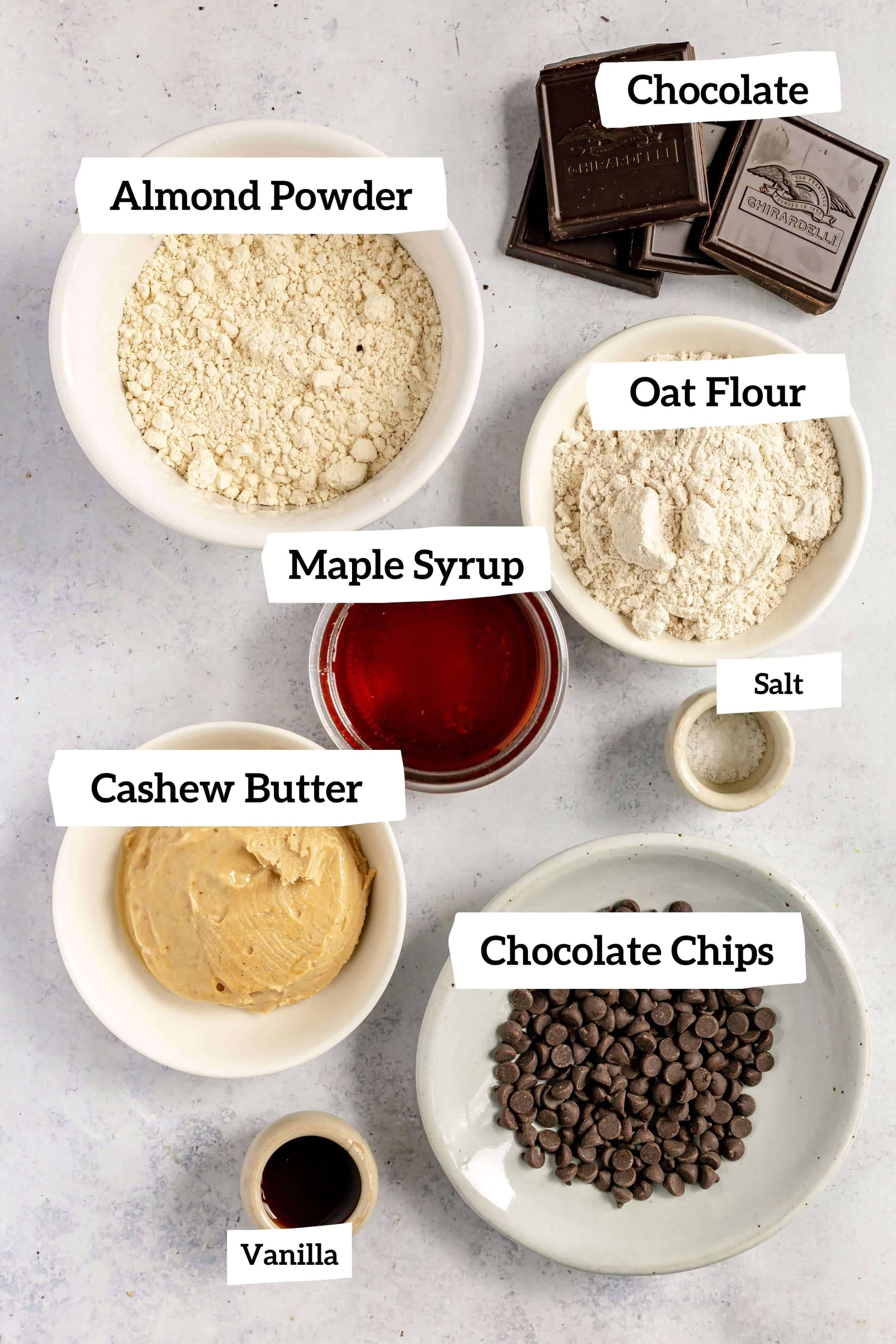 Plant-Based Cookie Dough Easter Eggs Ingredients