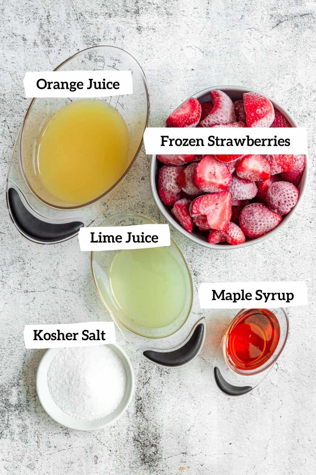 Strawberry Margarita Mocktail Ingredients