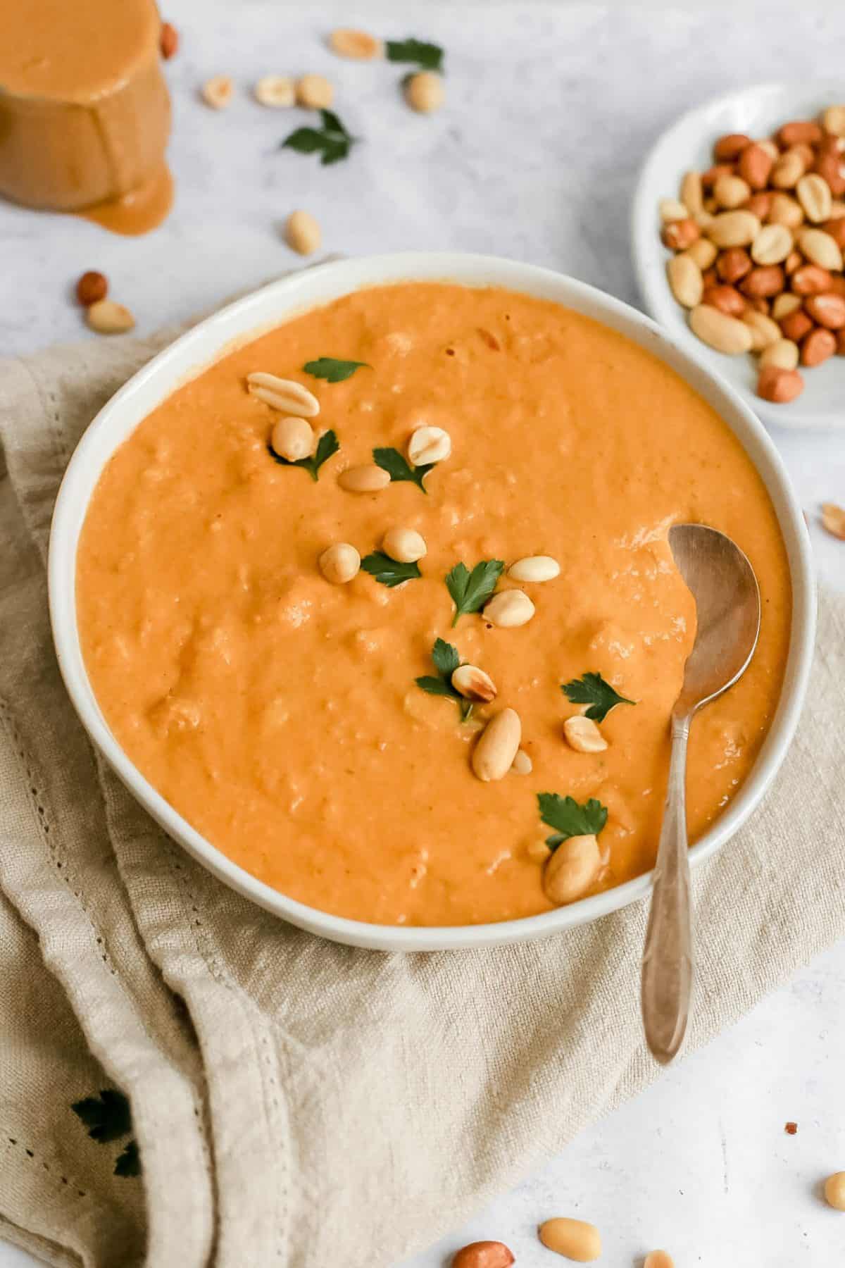  Sweet Potato Peanut Butter Tempeh Soup