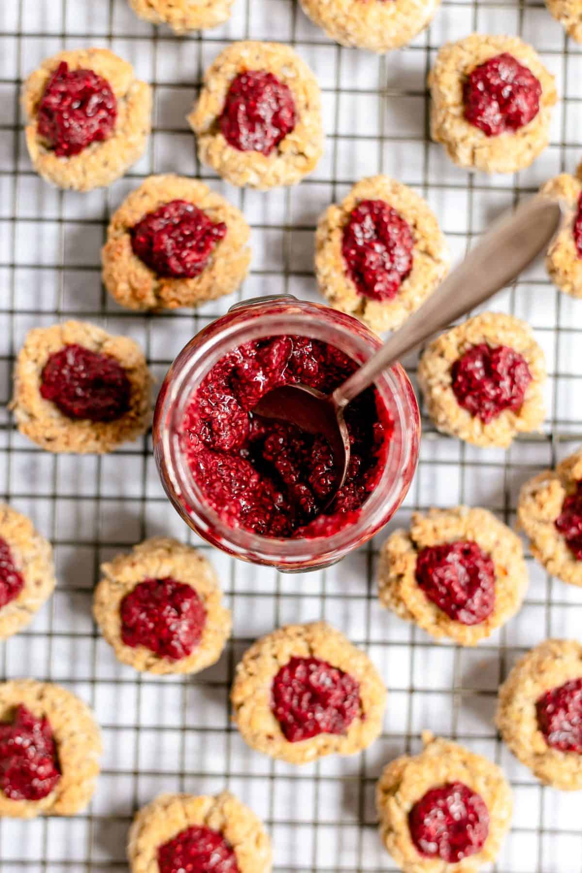 Vegan Coconut Thumbprint Cookies